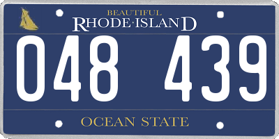 RI license plate 048439