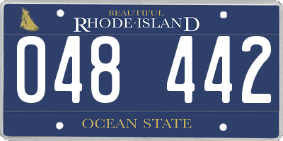 RI license plate 048442