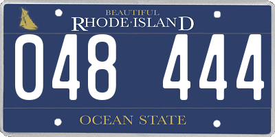 RI license plate 048444
