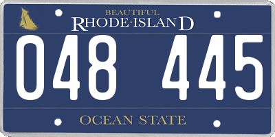RI license plate 048445