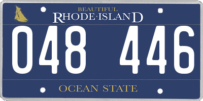 RI license plate 048446