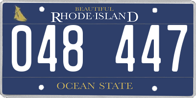 RI license plate 048447