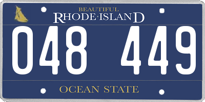 RI license plate 048449
