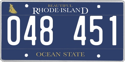 RI license plate 048451