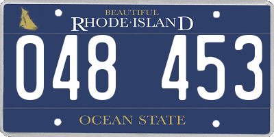 RI license plate 048453