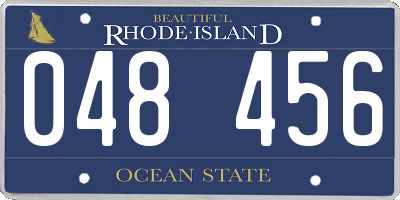 RI license plate 048456