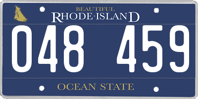 RI license plate 048459