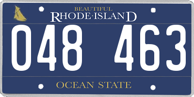 RI license plate 048463