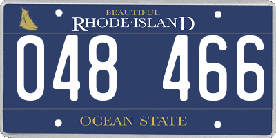 RI license plate 048466