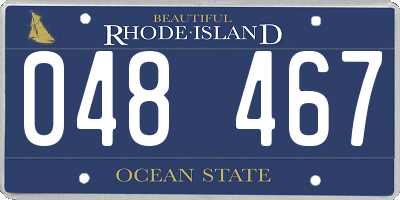 RI license plate 048467