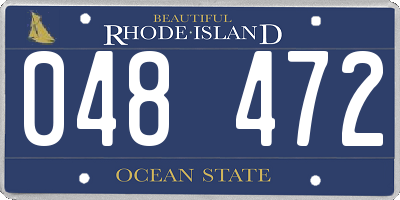RI license plate 048472