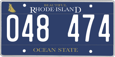 RI license plate 048474