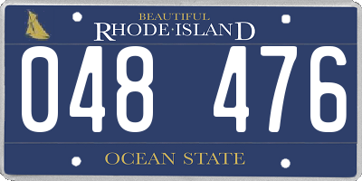 RI license plate 048476