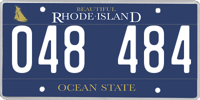 RI license plate 048484