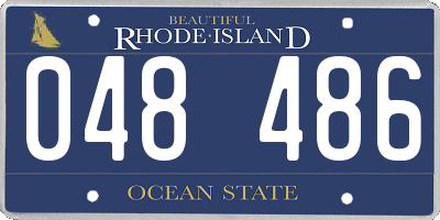 RI license plate 048486