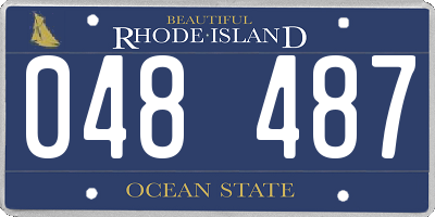 RI license plate 048487