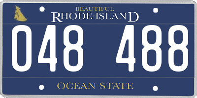 RI license plate 048488