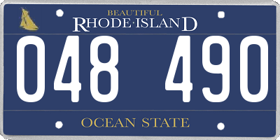 RI license plate 048490