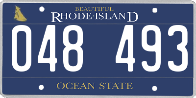 RI license plate 048493