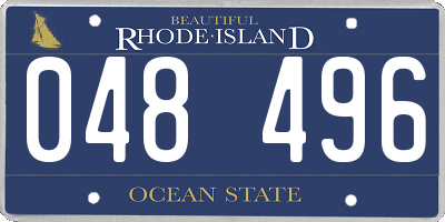 RI license plate 048496