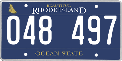 RI license plate 048497