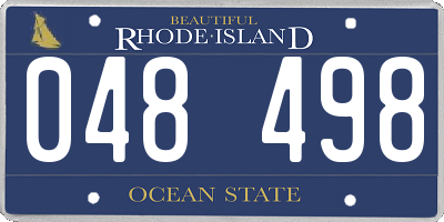 RI license plate 048498