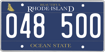 RI license plate 048500