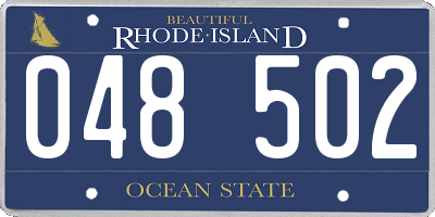 RI license plate 048502