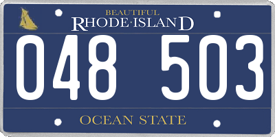 RI license plate 048503