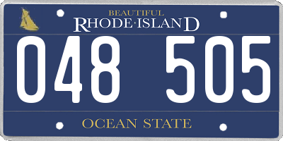 RI license plate 048505