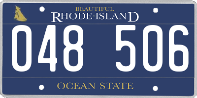 RI license plate 048506