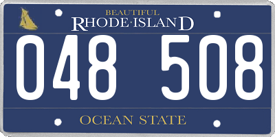 RI license plate 048508