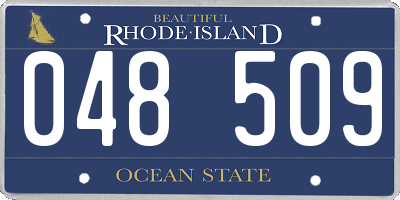 RI license plate 048509