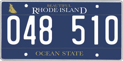 RI license plate 048510