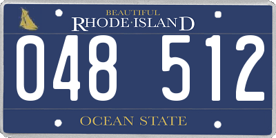 RI license plate 048512