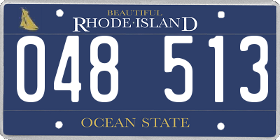 RI license plate 048513