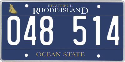 RI license plate 048514