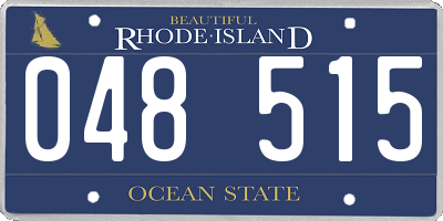 RI license plate 048515