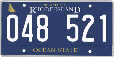 RI license plate 048521