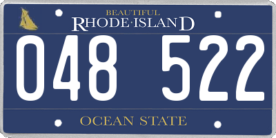 RI license plate 048522