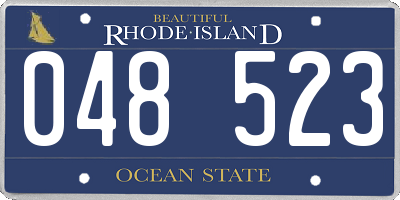 RI license plate 048523