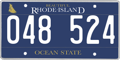 RI license plate 048524