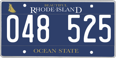 RI license plate 048525