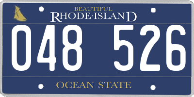 RI license plate 048526