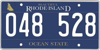 RI license plate 048528