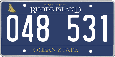 RI license plate 048531
