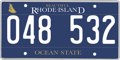RI license plate 048532