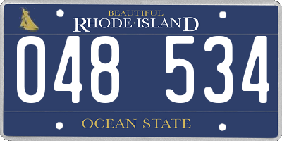 RI license plate 048534