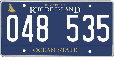 RI license plate 048535