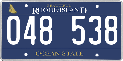 RI license plate 048538